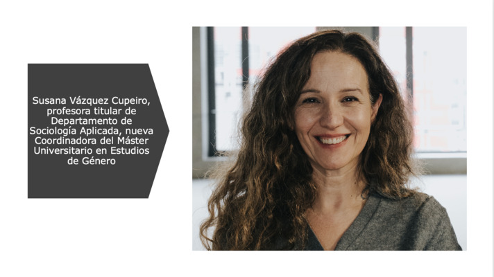 Susana Vázquez Cupeiro, nueva Coordinadora del Máster Universitario en Estudios de Género